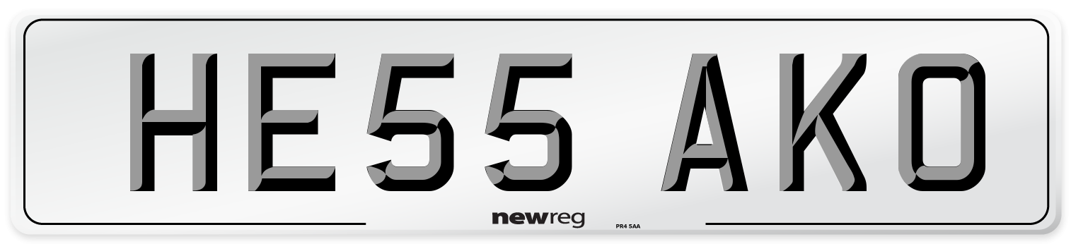 HE55 AKO Number Plate from New Reg